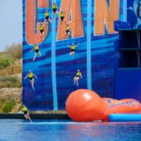 Me taking part in the ITV gameshow Cannonball presented by Freddie Flintoff